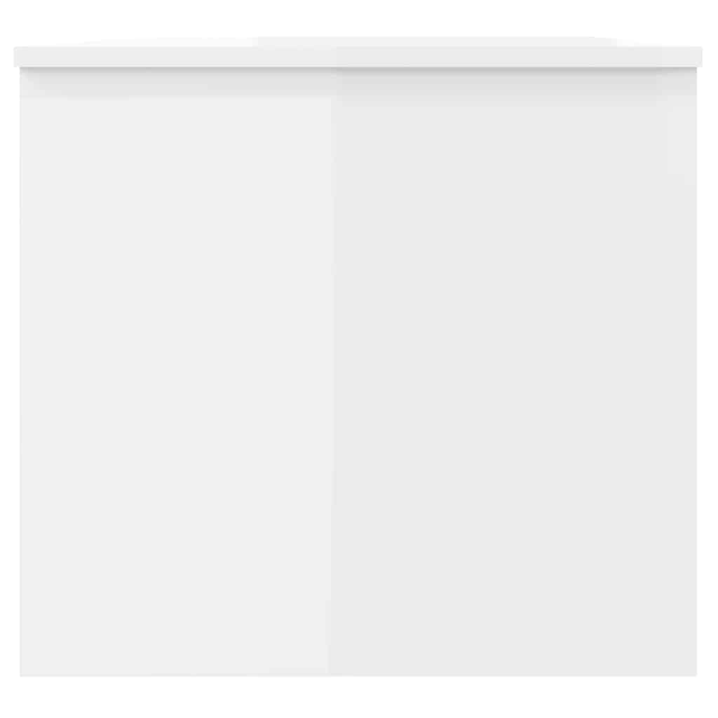 vidaXL Τραπεζάκι Σαλονιού Γυαλ. Λευκό 102x50,5x46,5 εκ. Επεξεργ. Ξύλο