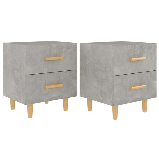 vidaXL Κομοδίνα 2 τεμ. Γκρι Σκυροδέματος 40 x 35 x 47,5 εκ.