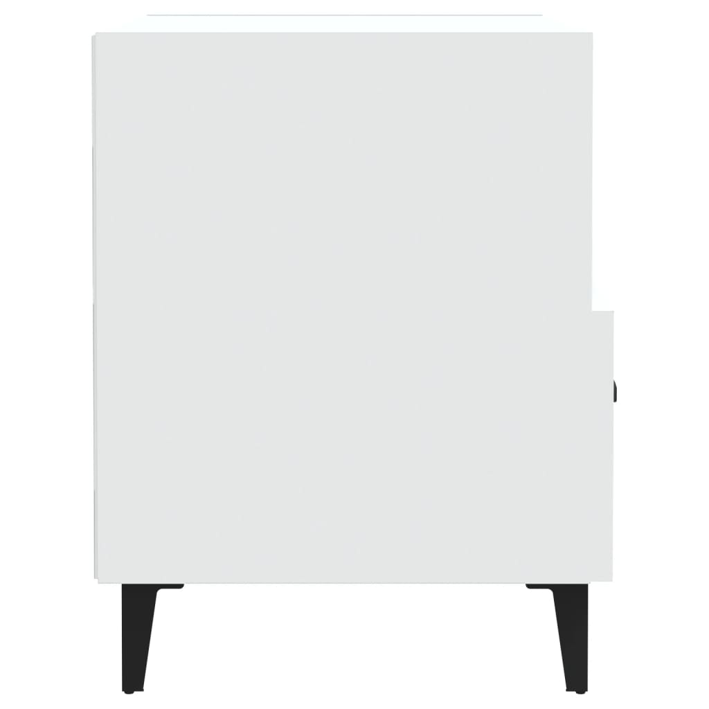 vidaXL Κομοδίνο Λευκό από Επεξεργασμένο Ξύλο