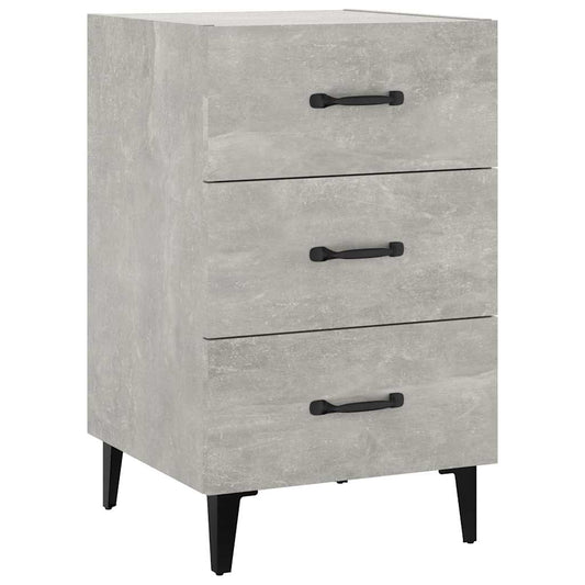 vidaXL Κομοδίνο Γκρι Σκυροδέματος 40x40x66 εκ. από Επεξεργασμένο Ξύλο
