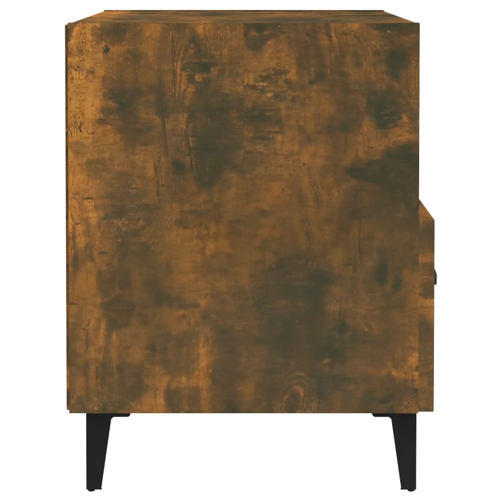 vidaXL Κομοδίνα 2 τεμ. Καπνιστή Δρυς από Επεξεργασμένο Ξύλο