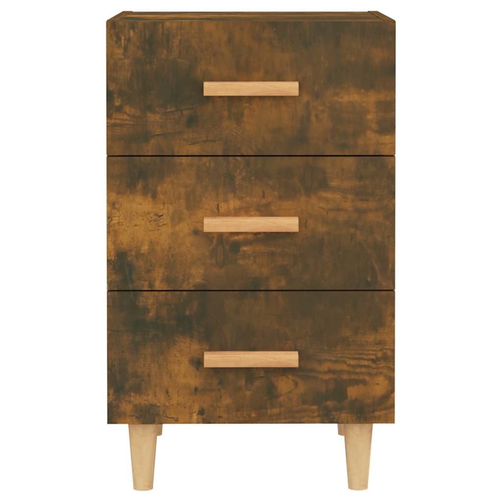 vidaXL Κομοδίνο Καπνιστή Δρυς 40 x 40 x 66 εκ. από Επεξεργασμένο Ξύλο