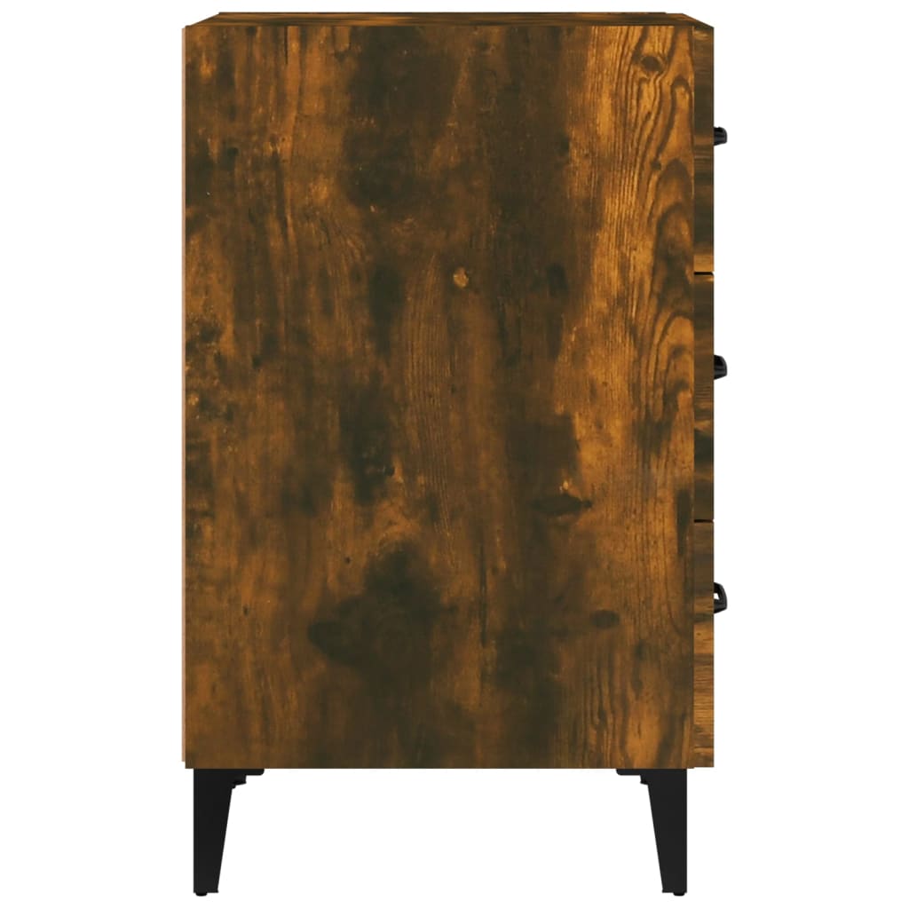 vidaXL Κομοδίνο Καπνιστή Δρυς 40 x 40 x 66 εκ. από Επεξεργασμένο Ξύλο
