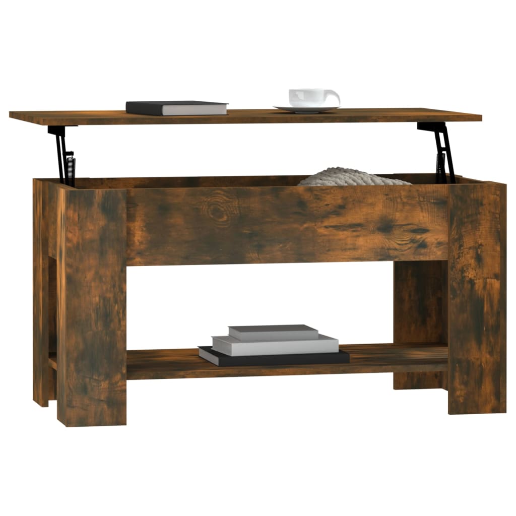 vidaXL Τραπεζάκι Σαλονιού Καπνιστή Δρυς 101x49x52 εκ. Επεξεργ. Ξύλο