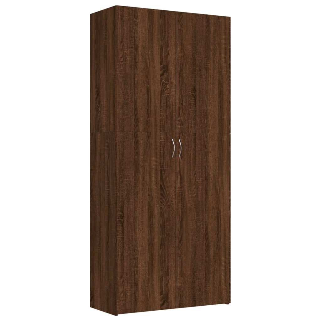 vidaXL Παπουτσοθήκη Καφέ Δρυς 80x35,5x180 εκ. από Επεξεργασμένο Ξύλο