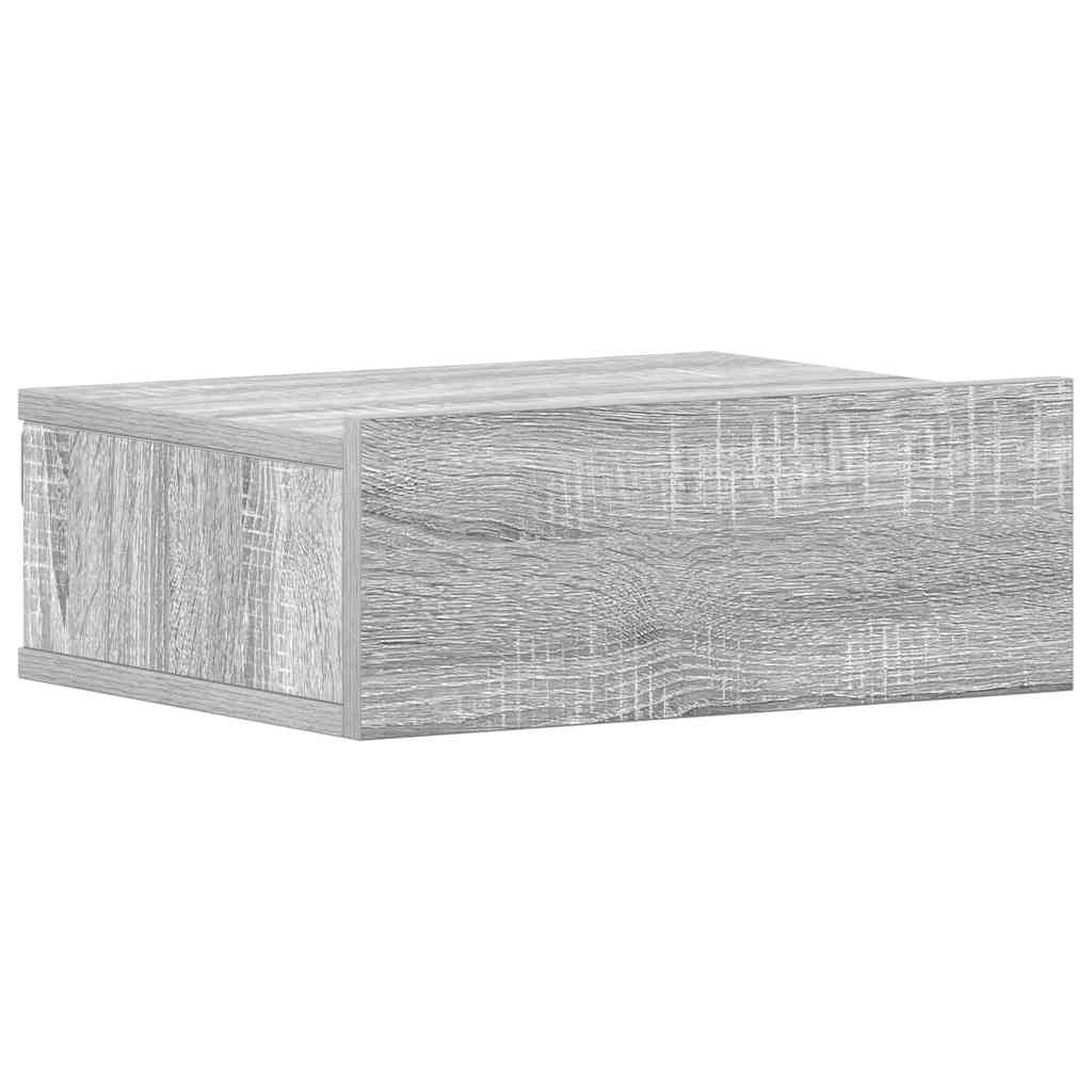 vidaXL Κομοδίνα Κρεμαστά 2 τεμ. Γκρι Sonoma 40x30x15εκ. Επεξεργ. Ξύλο