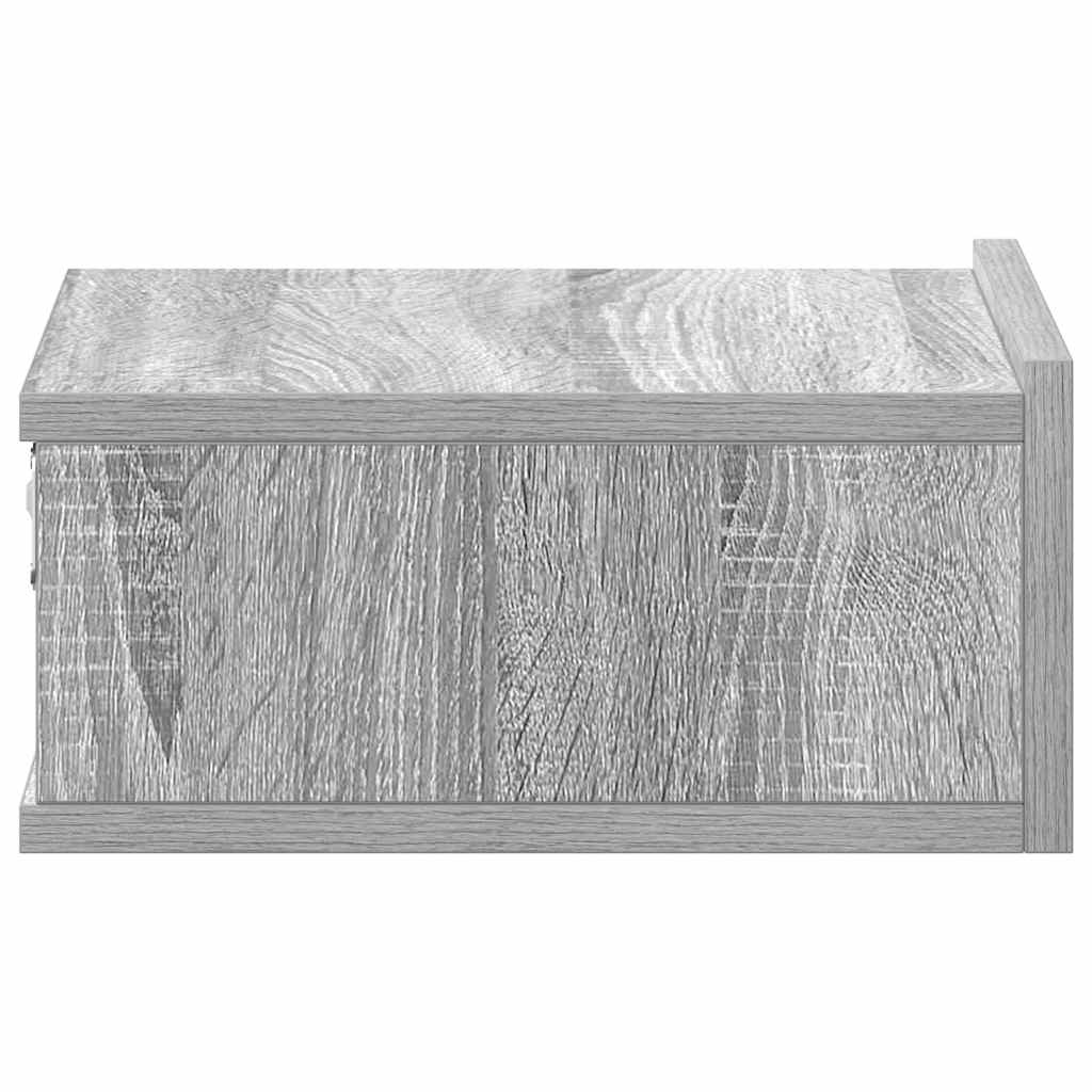 vidaXL Κομοδίνα Κρεμαστά 2 τεμ. Γκρι Sonoma 40x30x15εκ. Επεξεργ. Ξύλο
