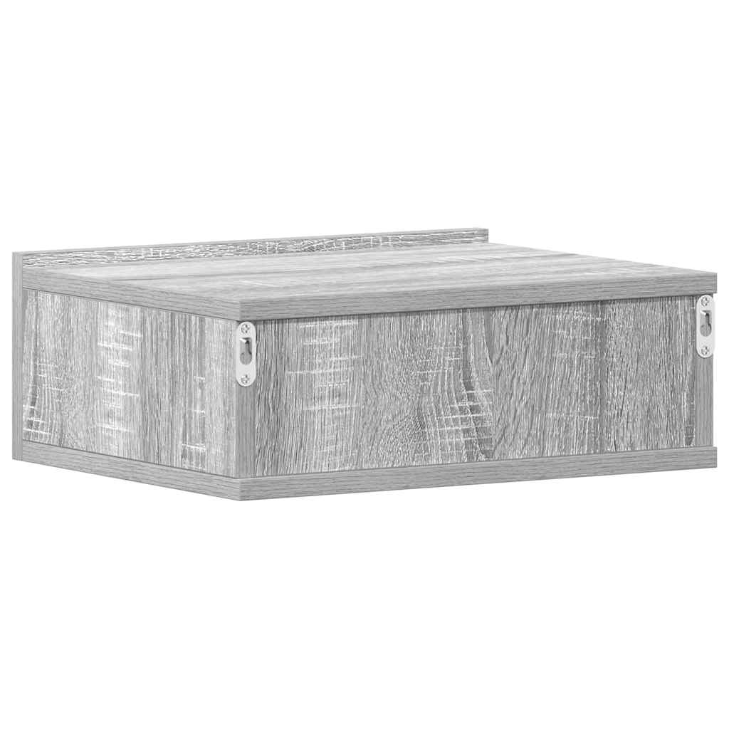vidaXL Κομοδίνα Κρεμαστά 2 τεμ. Γκρι Sonoma 40x30x15εκ. Επεξεργ. Ξύλο