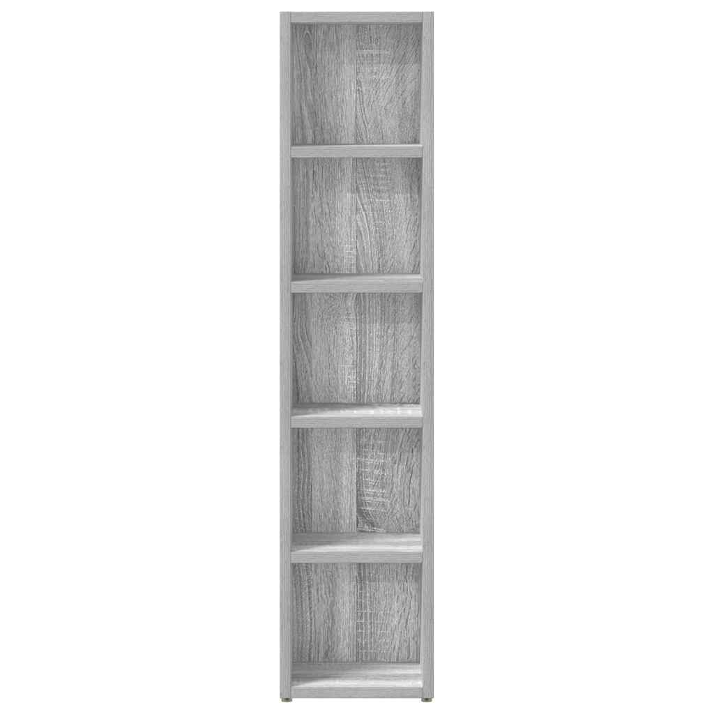 vidaXL Ντουλάπια CD 2 τεμ. Γκρι Sonoma 21x16x93,5 εκ. Επεξεργ. Ξύλο