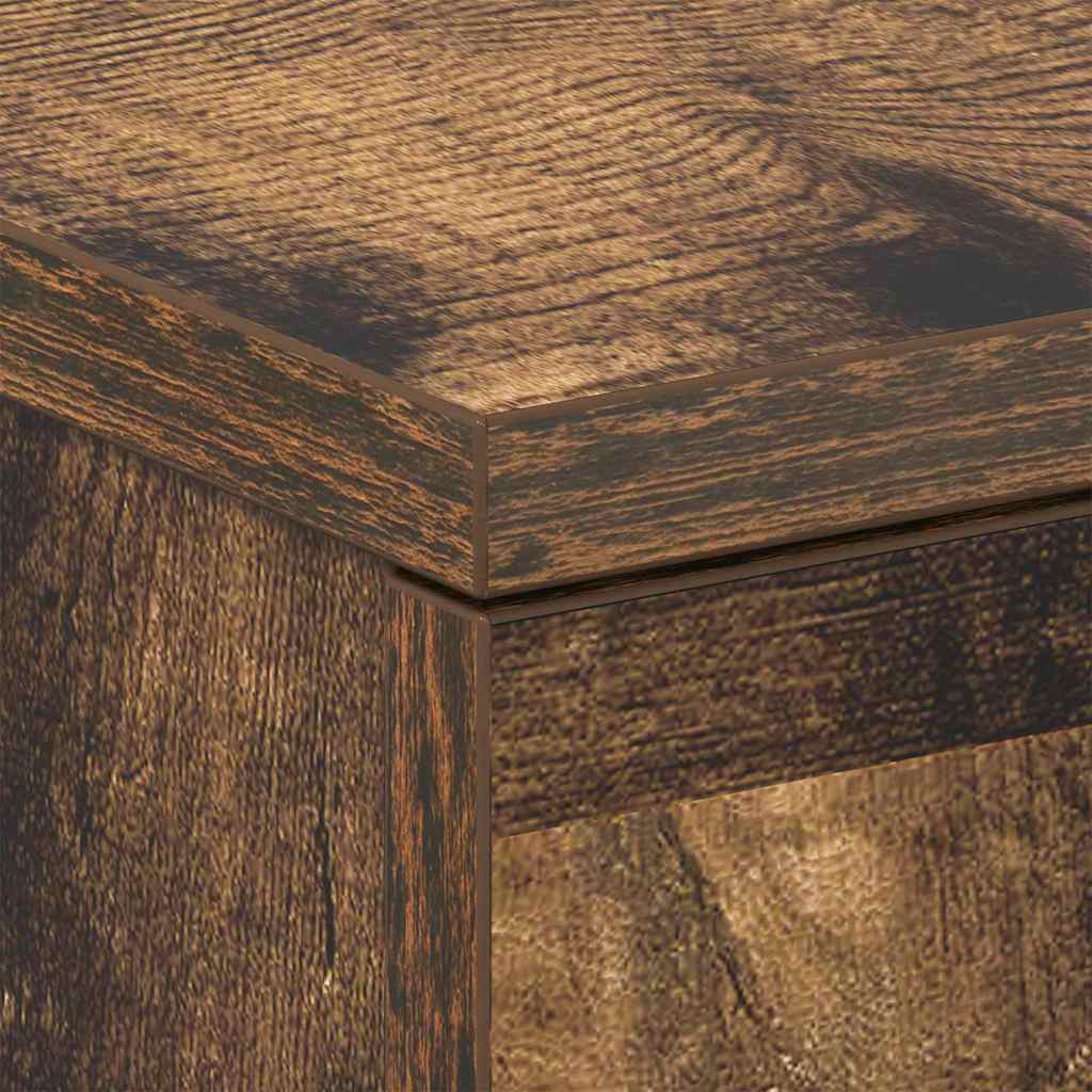 vidaXL Κομοδίνα 2 Τεμ. Καπνιστή Δρυς 38x35x56 εκ. από Επεξεργ. Ξύλο