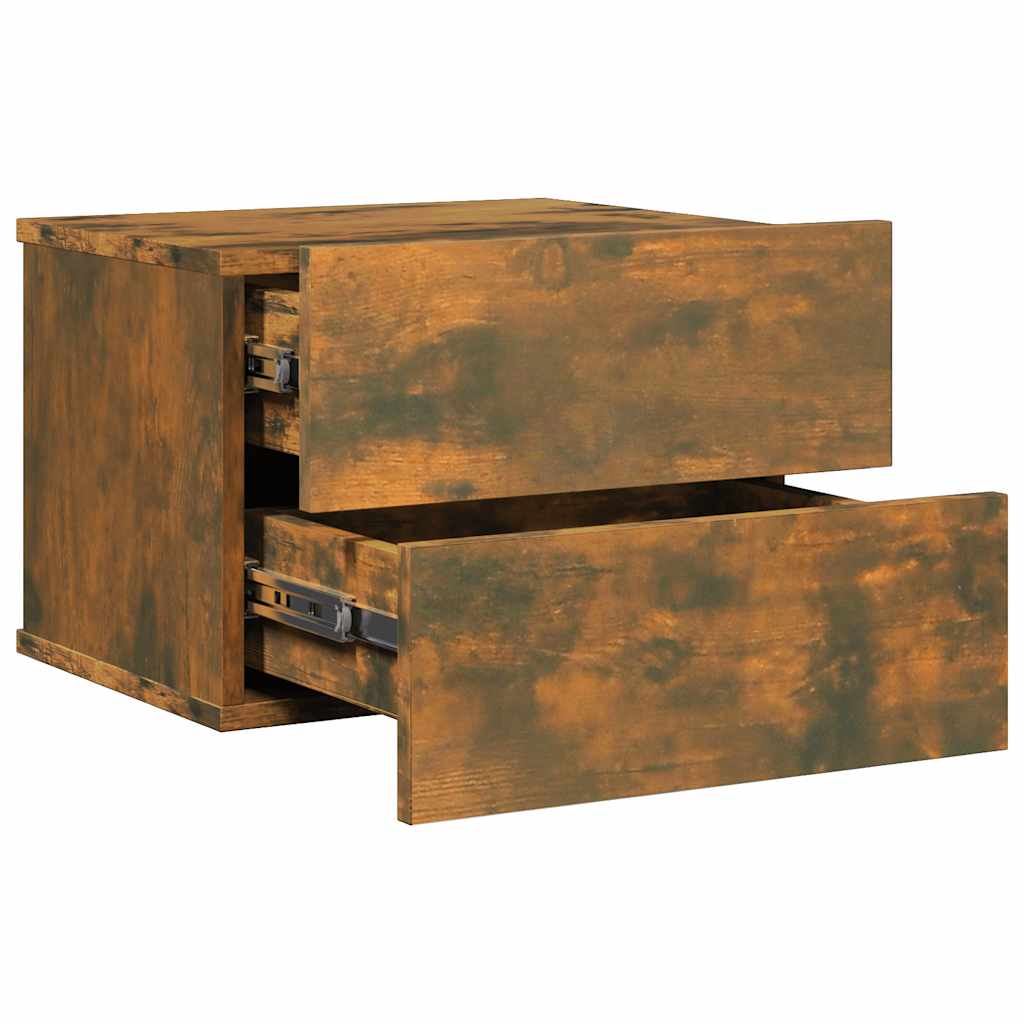 vidaXL Κομοδίνο Καπνιστή βελανιδιά 40x30x30 εκ. από Επεξεργασμένο Ξύλο