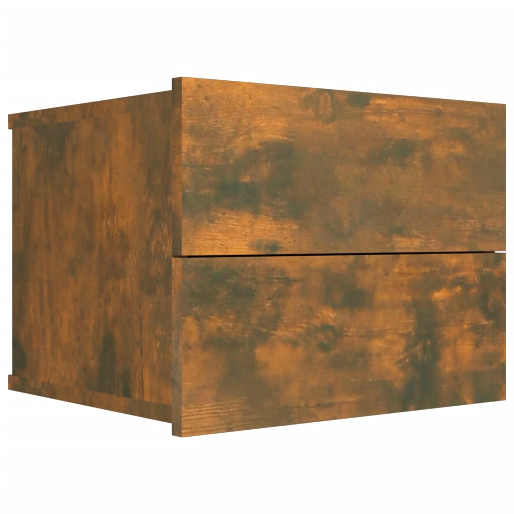 vidaXL Κομοδίνα 2 Τεμ. Καπνιστή Δρυς 40x30x30 εκ. από Επεξεργ. Ξύλο