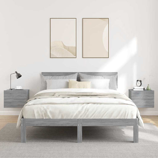 vidaXL Κομοδίνα 2 Τεμ. Γκρι Sonoma 40x30x30 εκ. από Επεξεργασμένο Ξύλο