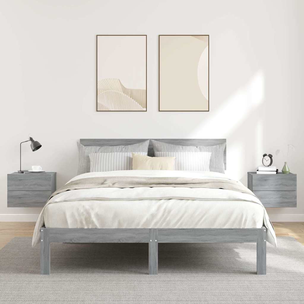 vidaXL Κομοδίνα 2 Τεμ. Γκρι Sonoma 40x30x30 εκ. από Επεξεργασμένο Ξύλο