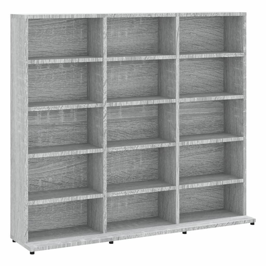 vidaXL Έπιπλο για CD Γκρι Sonoma 100x23x89,5 εκ. Επεξεργασμένο Ξύλο