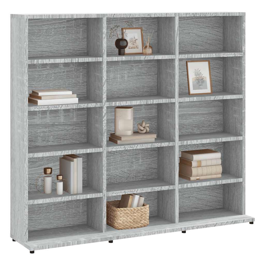 vidaXL Έπιπλο για CD Γκρι Sonoma 100x23x89,5 εκ. Επεξεργασμένο Ξύλο