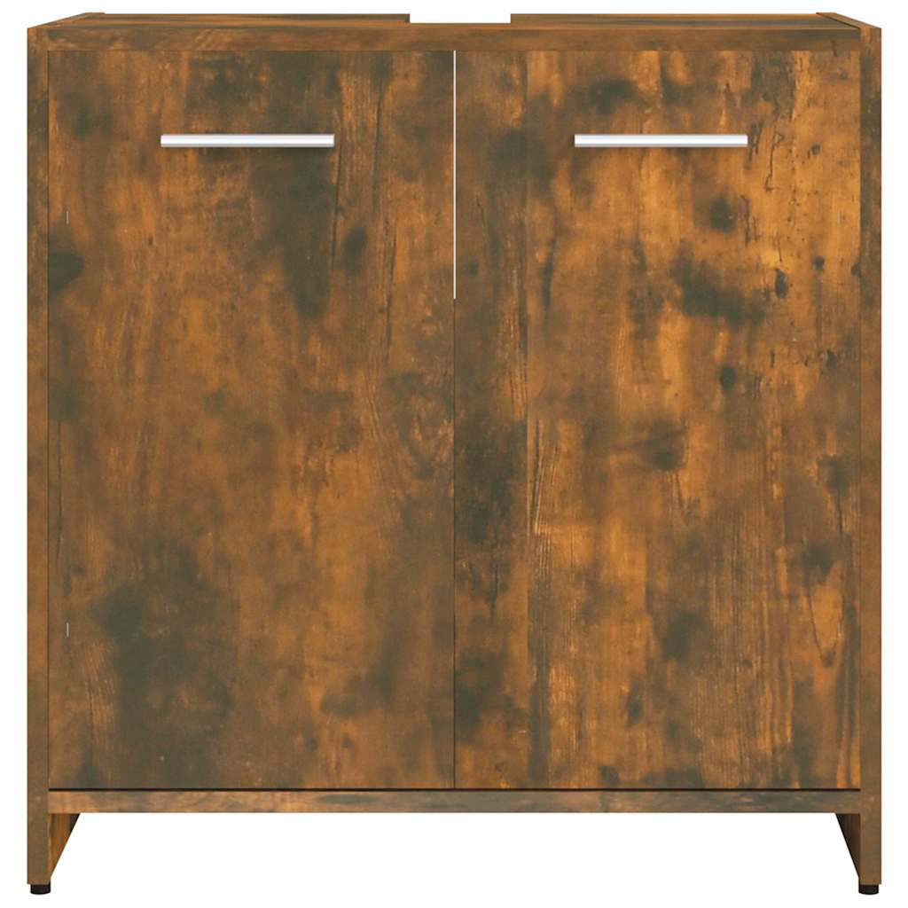 vidaXL Ντουλάπι Μπάνιου Καπνιστή Δρυς 60x33x60 εκ. Επεξεργασμένο Ξύλο