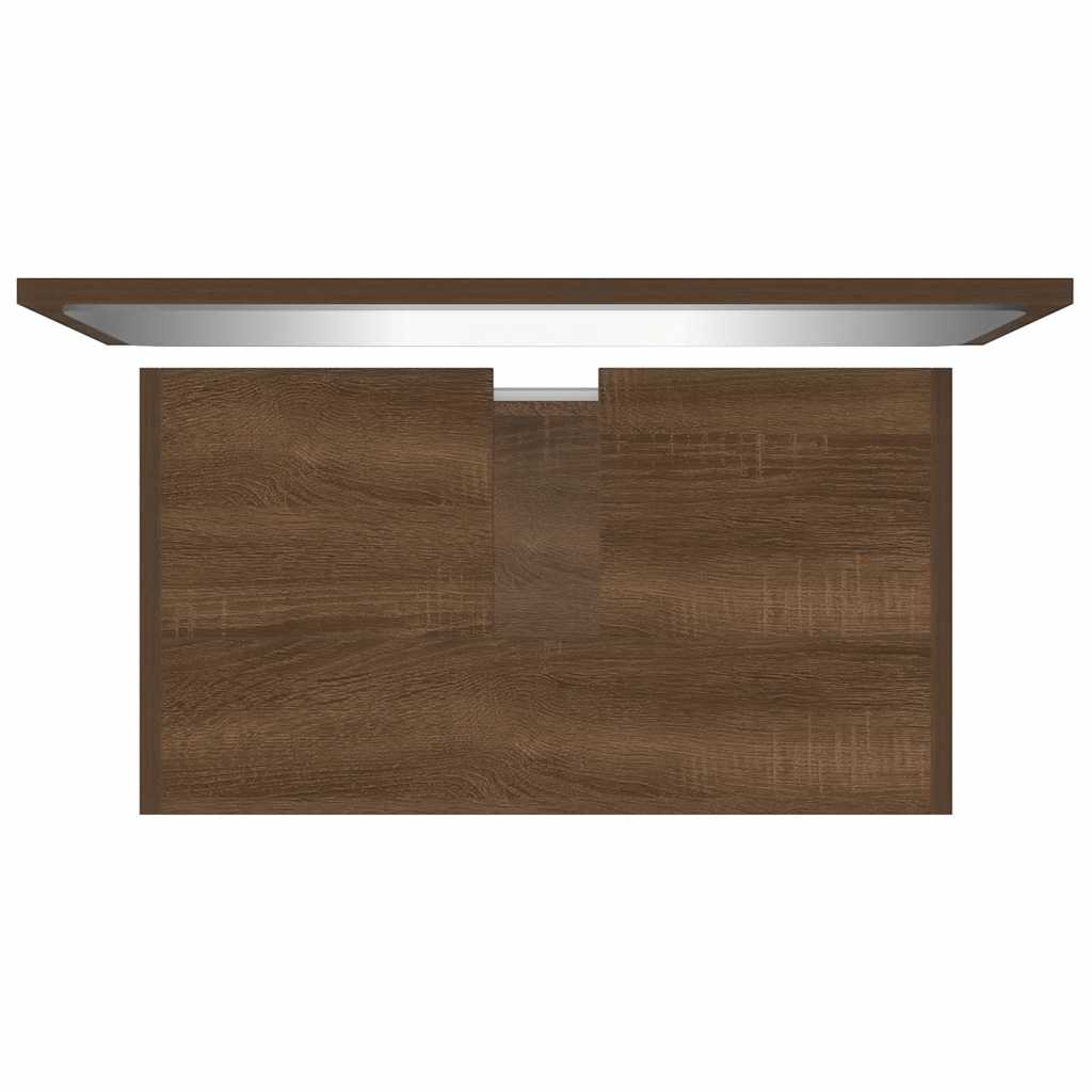 vidaXL Σετ Επίπλων Μπάνιου Καφέ Δρυς από Τεχν. Ξύλο