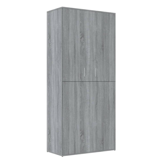 vidaXL Παπουτσοθήκη Γκρι Sonoma 80x39x178 εκ. από Επεξεργασμένο Ξύλο