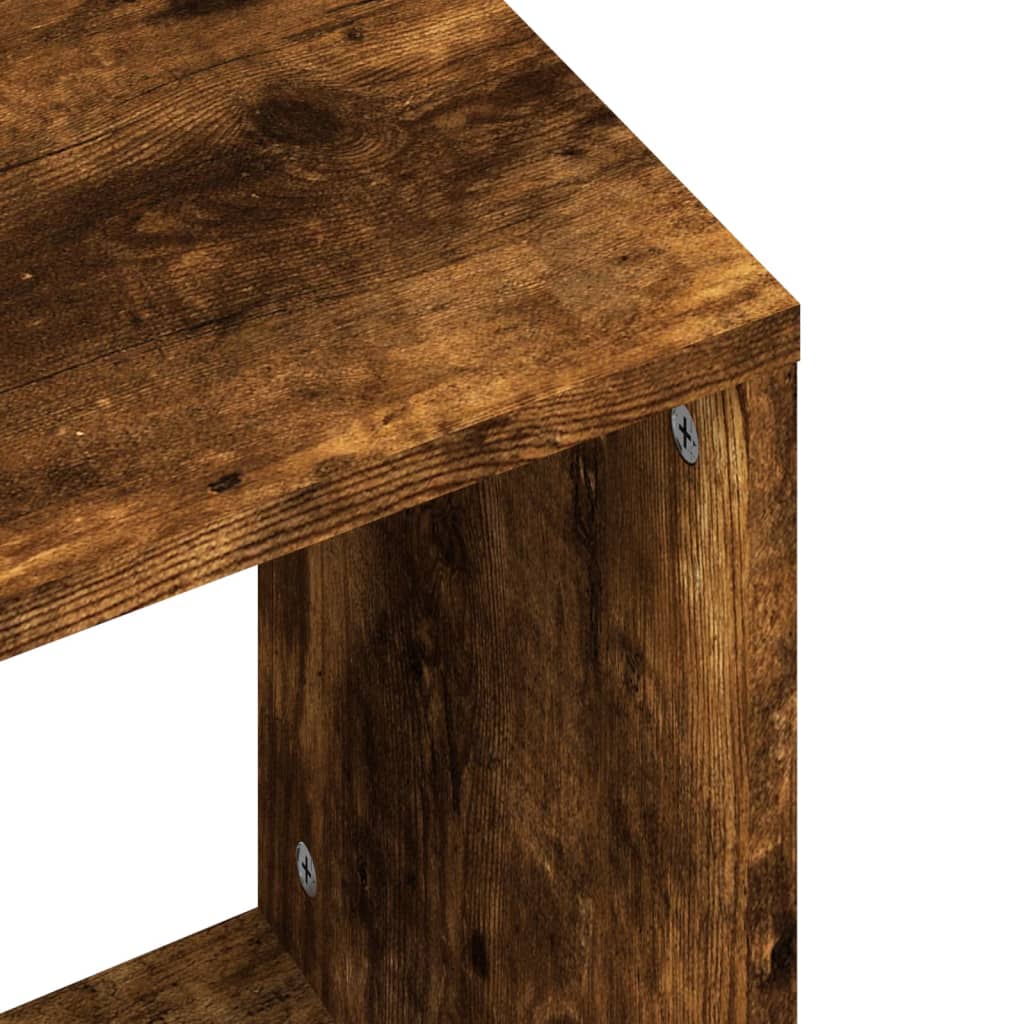 vidaXL Τραπεζάκια Ζιγκόν 2 τεμ. Καπνιστή Δρυς από Επεξεργασμένο Ξύλο