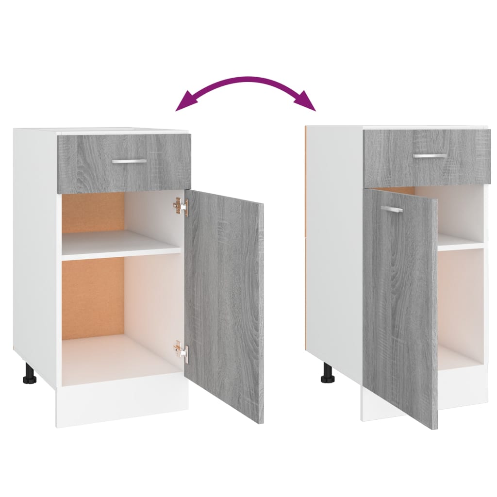 vidaXL Έπιπλο Με Συρτάρι Lyon Γκρι Sonoma 40 x 46 x 81,5εκ.