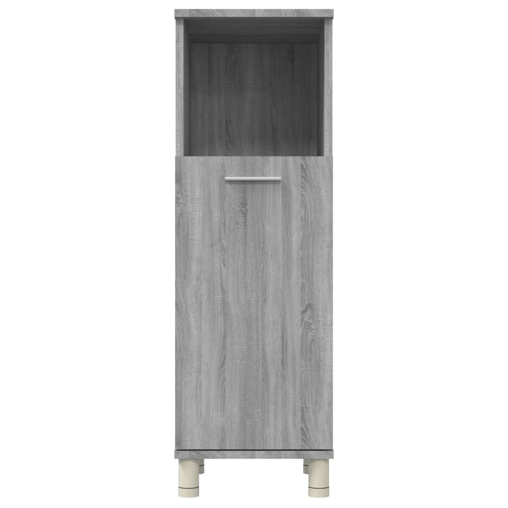 vidaXL Ντουλάπι Μπάνιου Γκρι Sonoma 30x30x95 εκ. Επεξεργασμένο Ξύλο