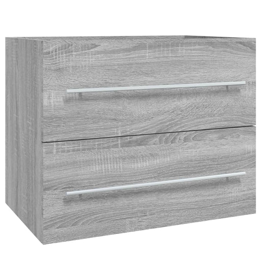 vidaXL Ντουλάπι Νιπτήρα Grey Sonoma 60x38,5x48 εκ. Επεξεργ. Ξύλο