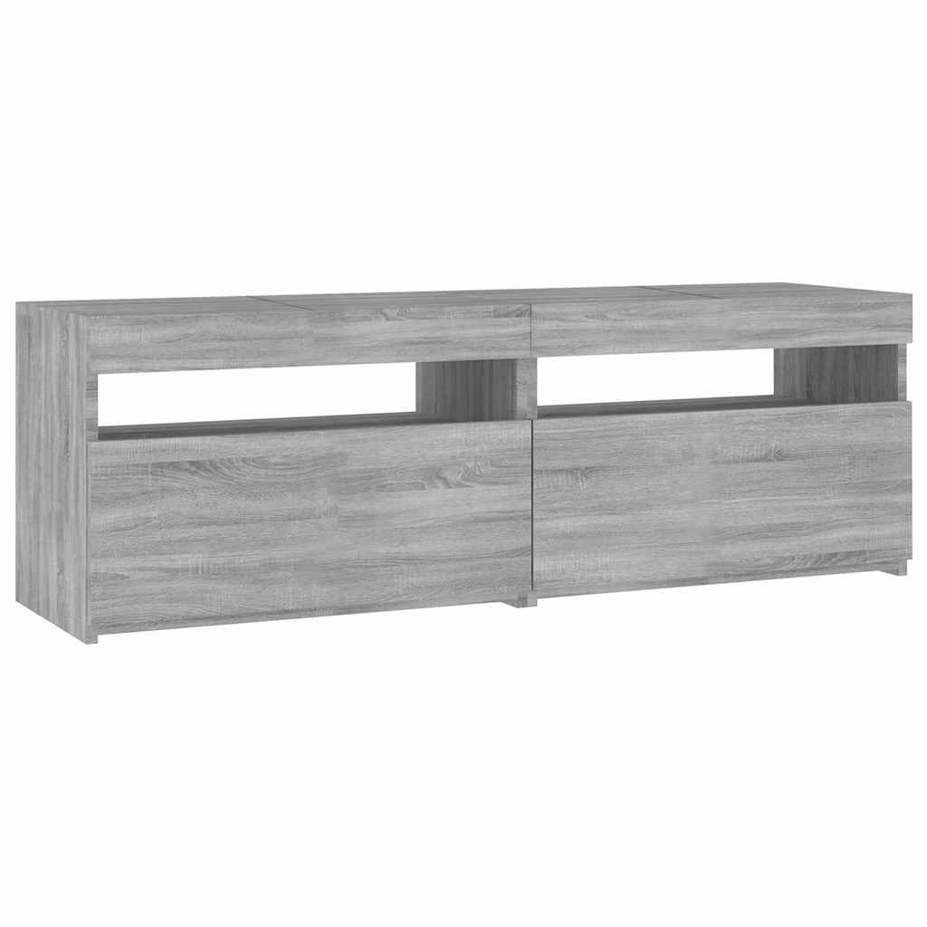 vidaXL Έπιπλο Τηλεόρασης με LED Γκρι Sonoma 120x35x40 εκ.