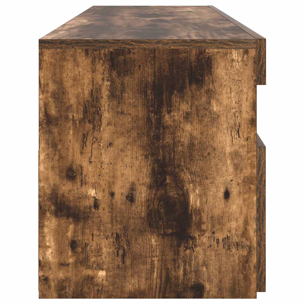 vidaXL Έπιπλο Τηλεόρασης με LED Καπνιστή Δρυς 90x35x40 εκ.