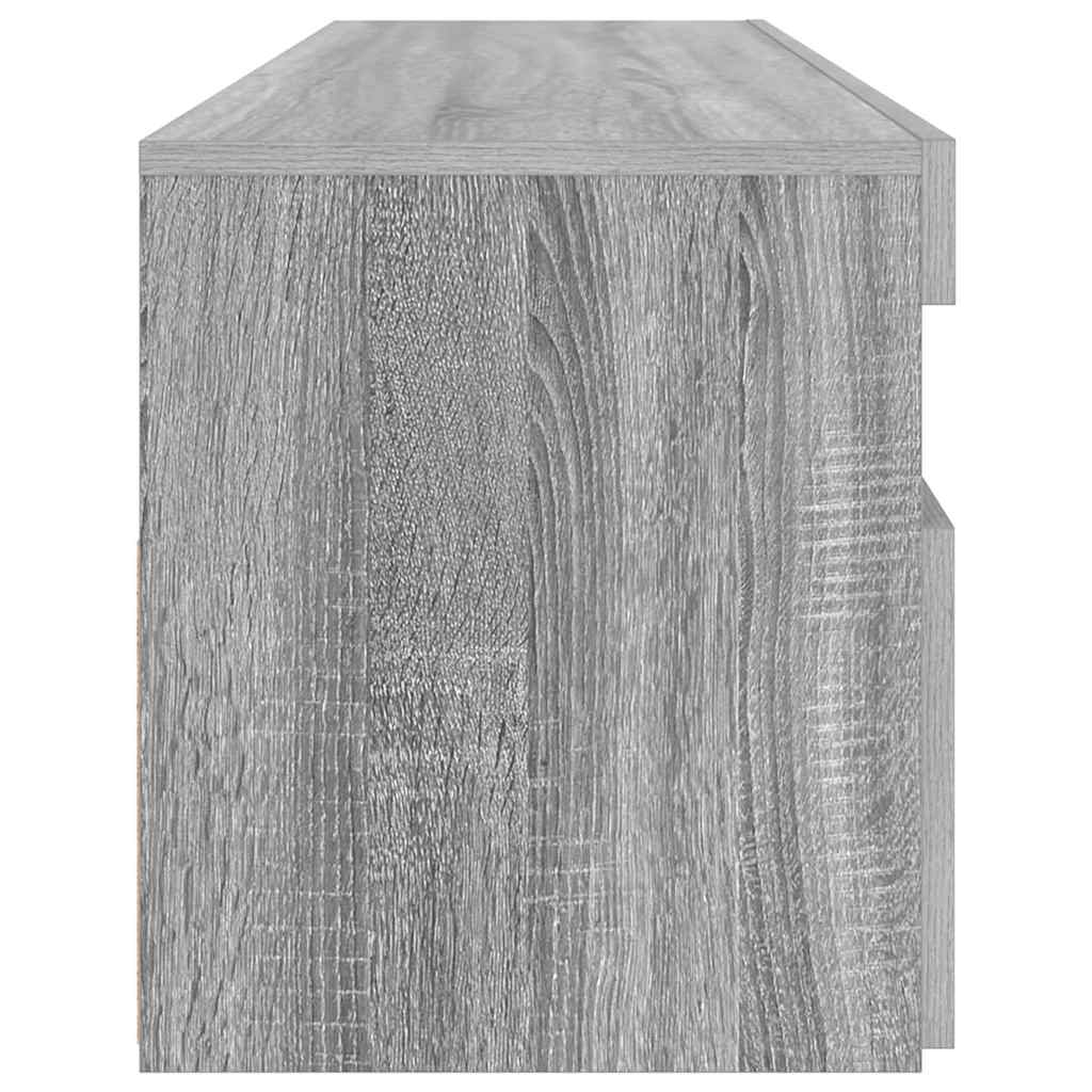 vidaXL Έπιπλο Τηλεόρασης με LED Γκρι Sonoma 90x35x40 εκ.