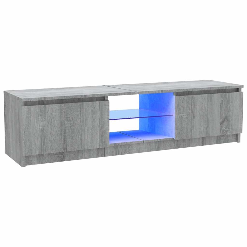 vidaXL Έπιπλο Τηλεόρασης με LED Γκρι Sonoma 120x30x36 εκ.