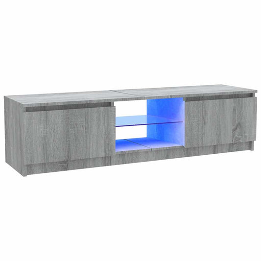 vidaXL Έπιπλο Τηλεόρασης με LED Γκρι Sonoma 120x30x36 εκ.