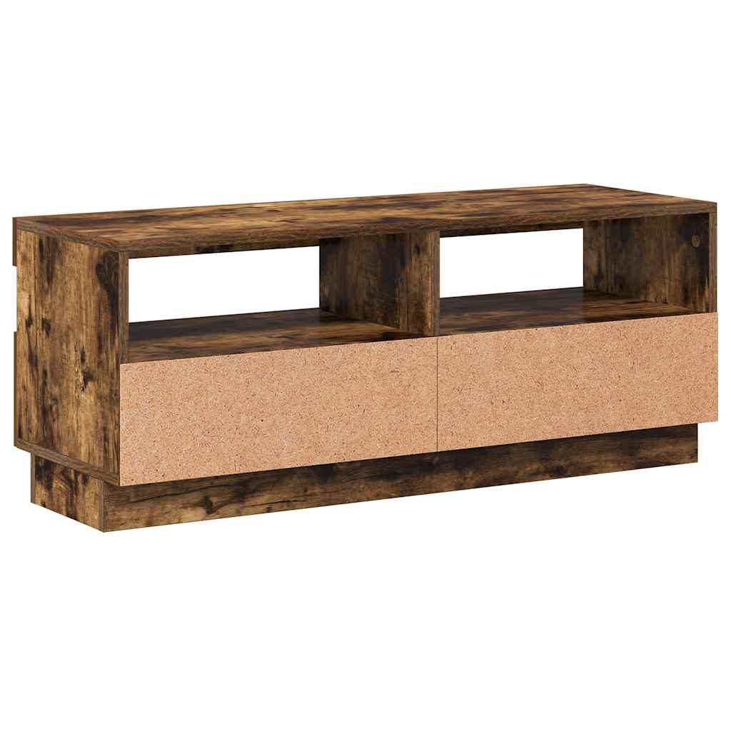 vidaXL Έπιπλο Τηλεόρασης με LED Καπνιστή Δρυς 100x35x40 εκ.