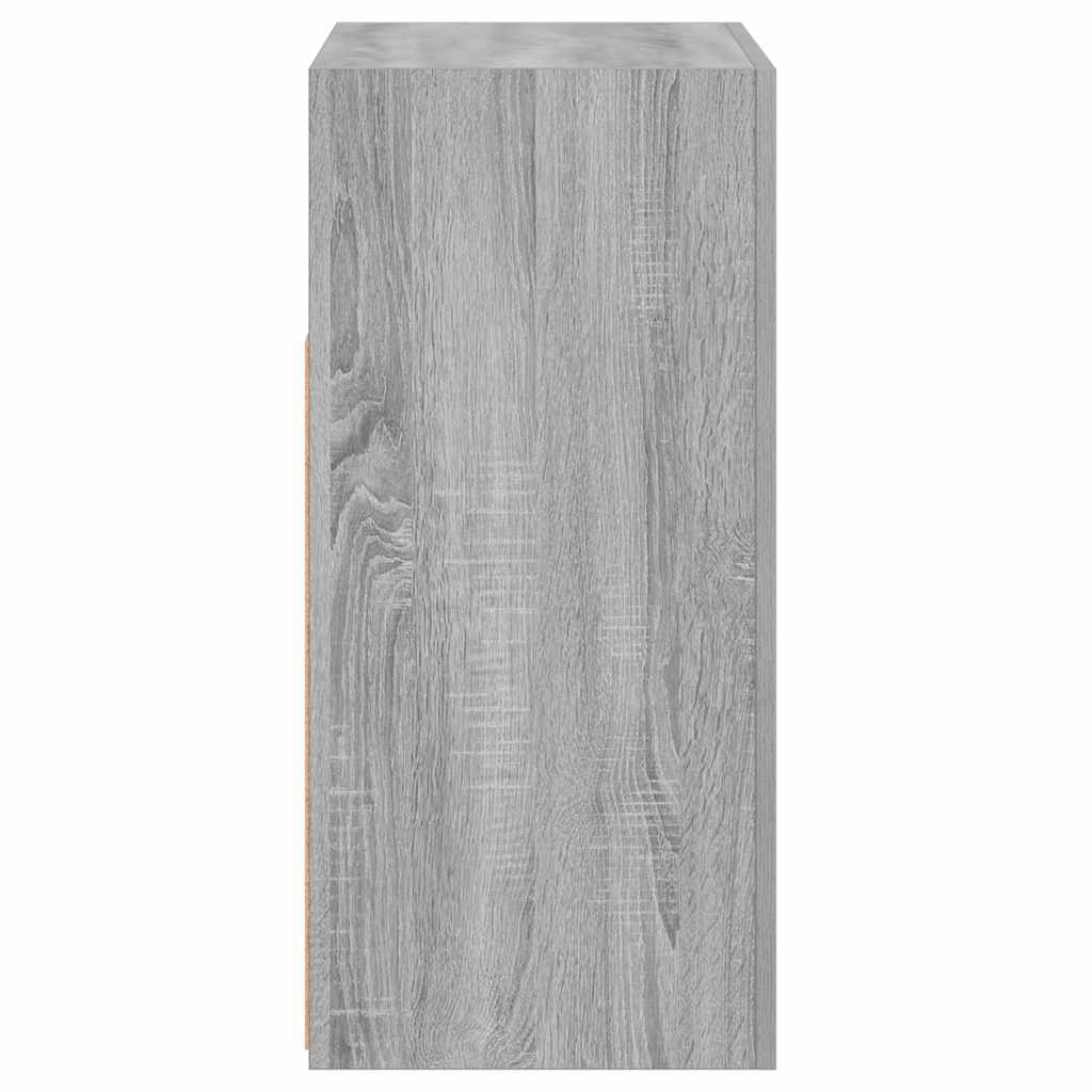 vidaXL Μπουφές με LED Γκρι Sonoma 80x35x75 εκ.