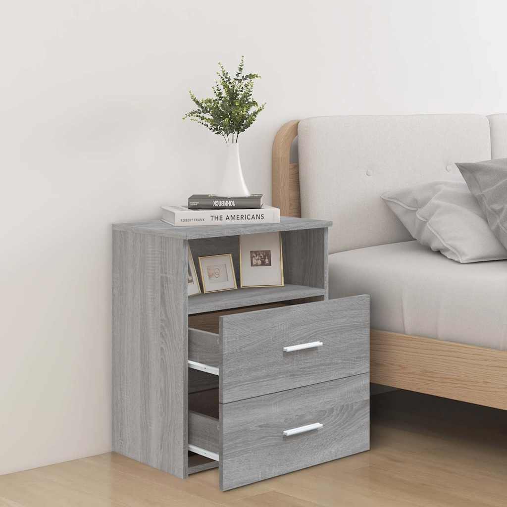 vidaXL Κομοδίνο Γκρι Sonoma 50 x 32 x 60 εκ.