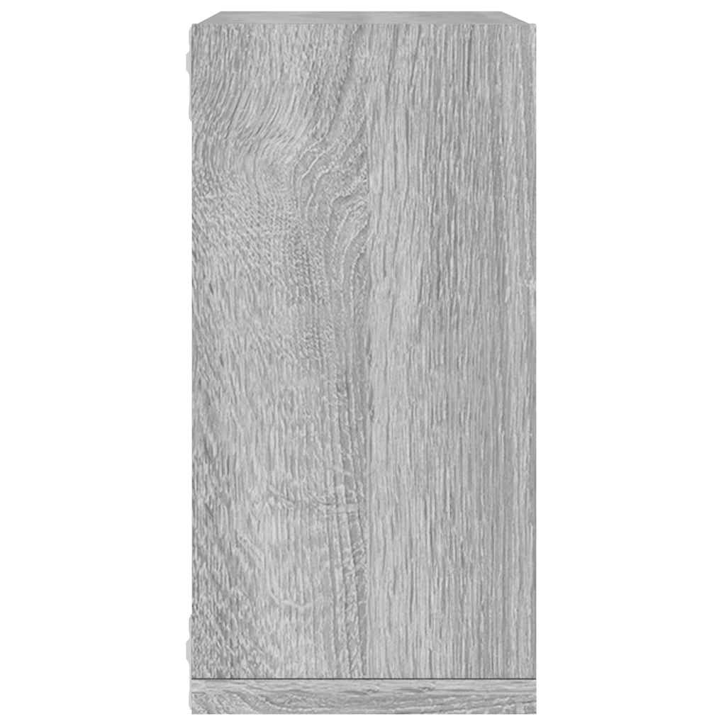 vidaXL Ράφια Τοίχου Κύβοι 2 τεμ. Γκρι Sonoma 30x15x30 εκ.