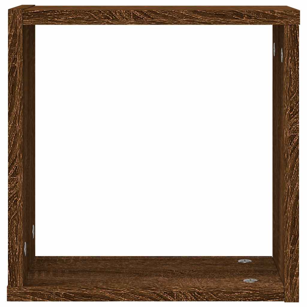vidaXL Ράφια Τοίχου Κύβοι 4 τεμ. Καφέ Δρυς 30x15x30 εκ.