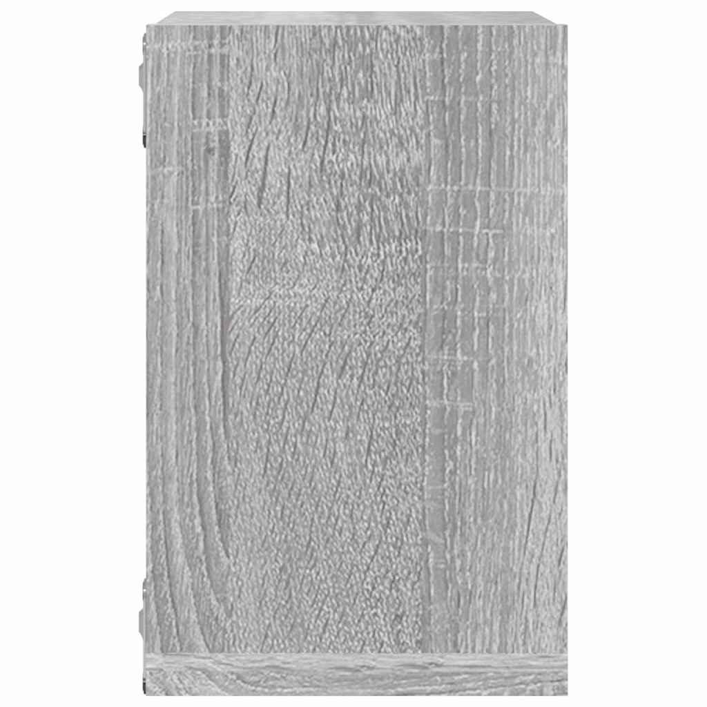 vidaXL Ράφια Τοίχου με ράφι 2 pcs Γκρίζο Σονομα 26 x 15 x 26 cm