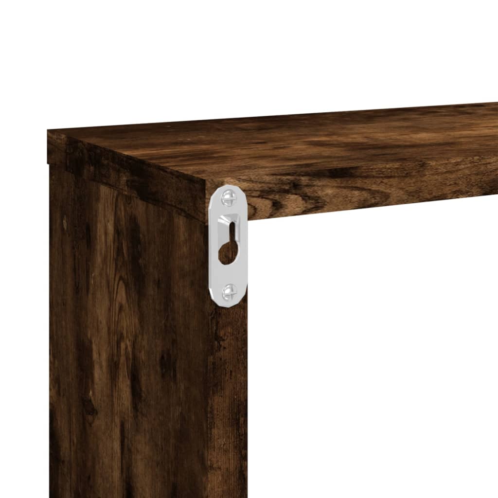 vidaXL Ραφιέρες Τοίχου Κύβοι 4 τεμ. Καπν. Δρυς 80x15x26,5 εκ. Επ. Ξύλο