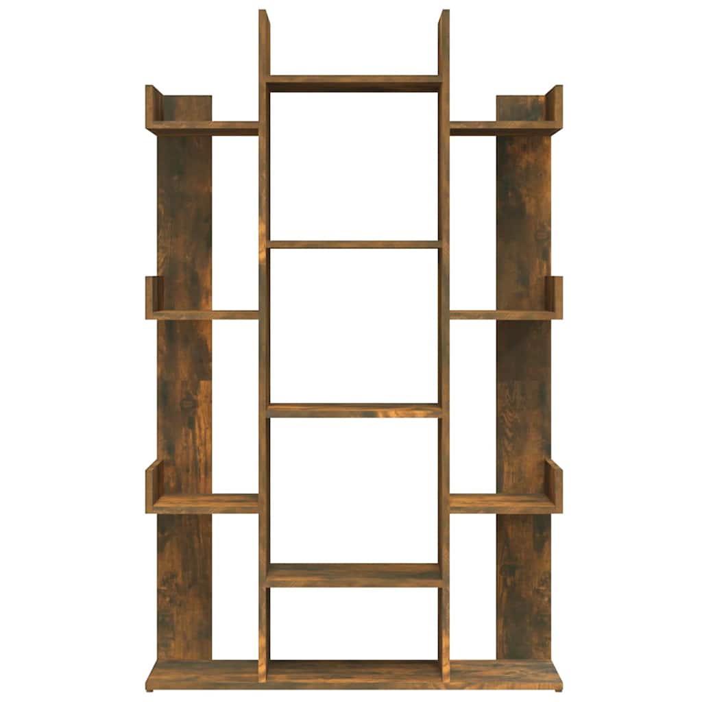 vidaXL Βιβλιοθήκη Καπνιστή Δρυς 86x25,5x140 εκ. από Επεξεργασμένο Ξύλο