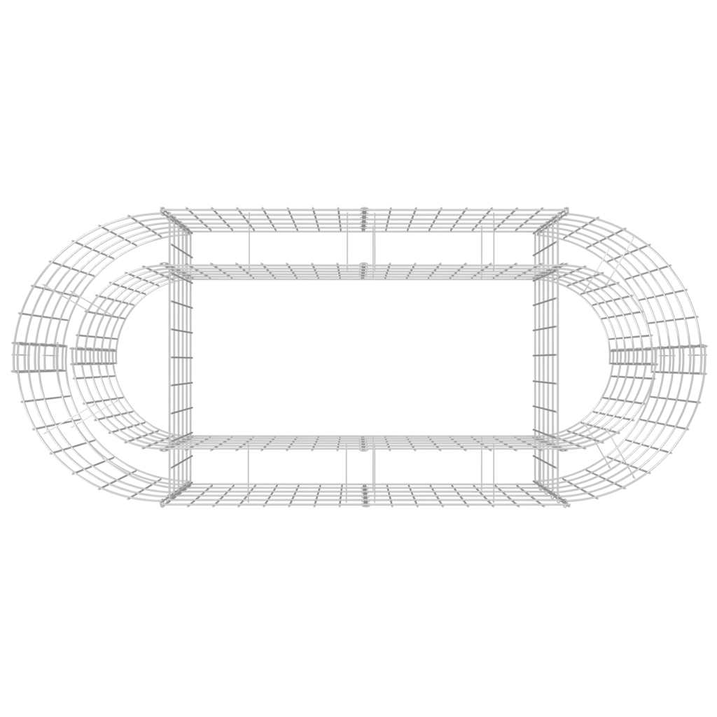 vidaXL Συρματοκιβώτιο-Γλάστρα Υπερυψωμένη 120x50x50 εκ. Γαλβαν. Ατσάλι
