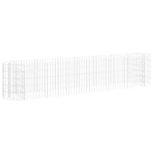 vidaXL Συρματοκιβώτιο-Γλάστρα Υπερυψωμένη 260x50x50 εκ. Γαλβαν. Ατσάλι