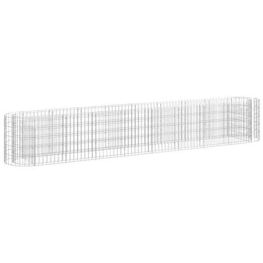 vidaXL Συρματοκιβώτιο-Γλάστρα Υπερυψωμένη 330x50x50 εκ. Γαλβαν. Ατσάλι