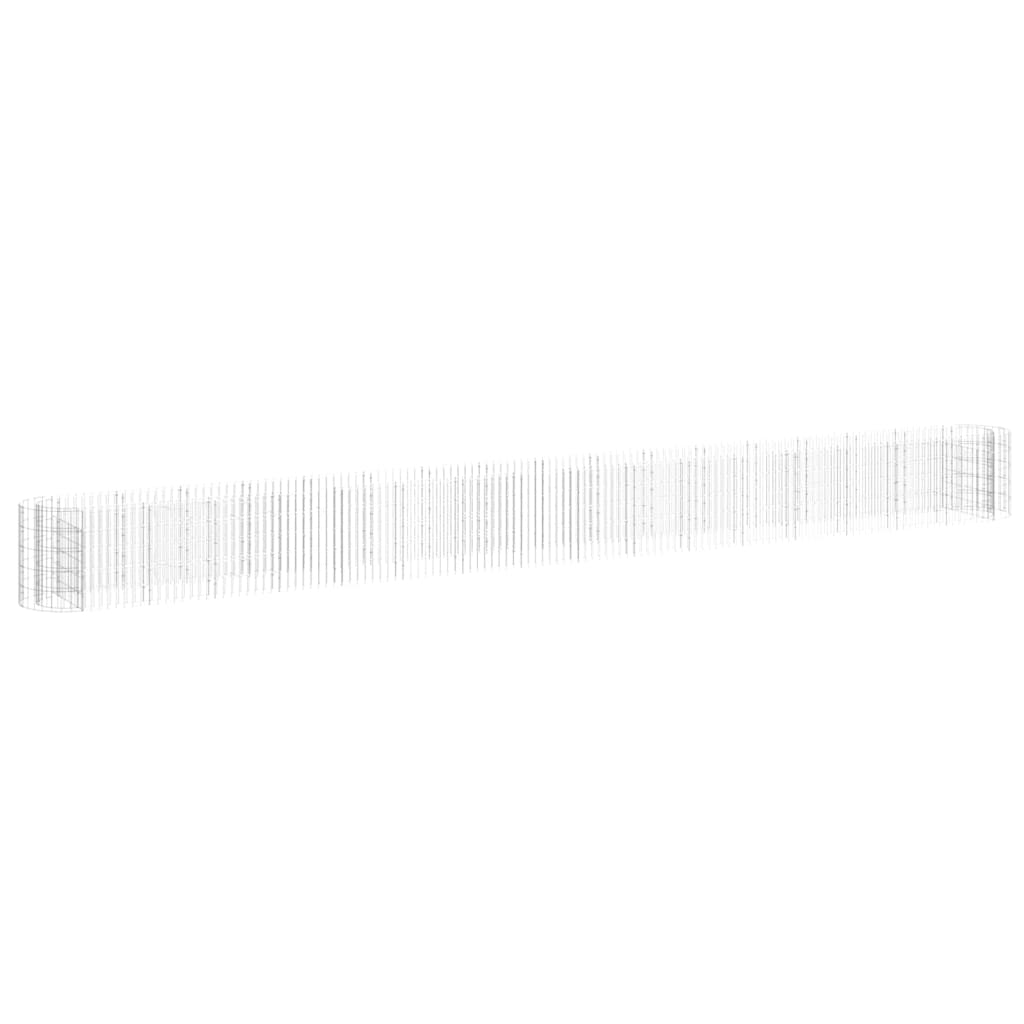 vidaXL Συρματοκιβώτιο-Γλάστρα Υπερυψωμένη 610x50x50 εκ. Γαλβαν. Ατσάλι