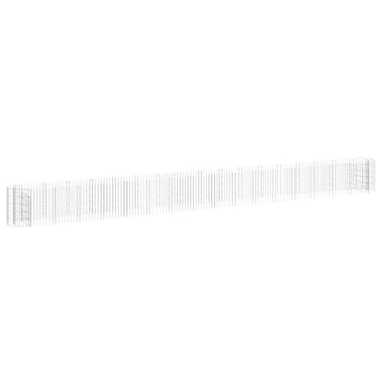 vidaXL Συρματοκιβώτιο-Γλάστρα Υπερυψωμένη 610x50x50 εκ. Γαλβαν. Ατσάλι