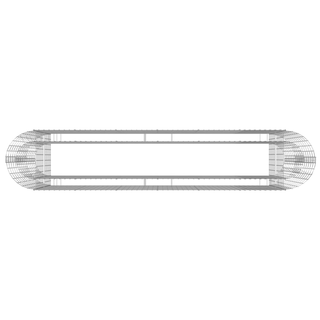 vidaXL Συρματοκιβώτιο-Γλάστρα Υπερυψωμένη 260x50x100 εκ Γαλβαν. Ατσάλι