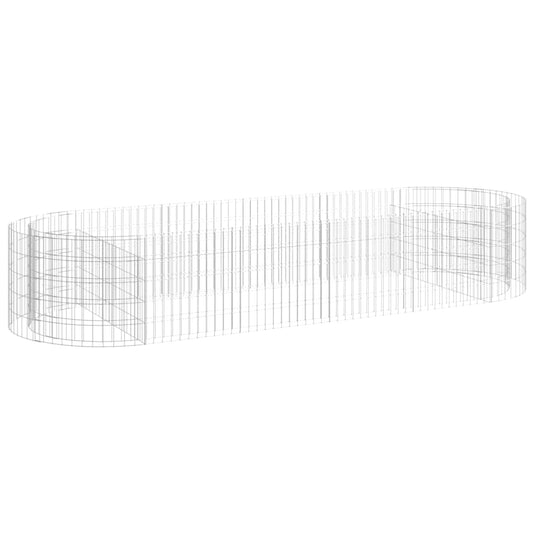 vidaXL Συρματοκιβώτιο-Γλάστρα Υπερυψωμένη 300x100x50 εκ Γαλβαν. Ατσάλι