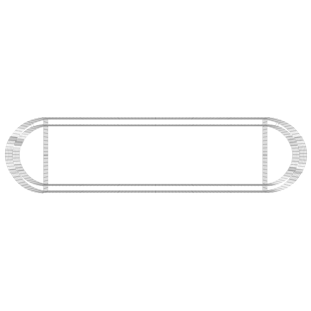 vidaXL Συρματοκιβώτιο-Γλάστρα Υπερυψωμένη 400x100x50 εκ Γαλβαν. Ατσάλι