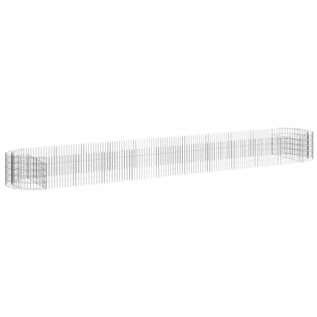 vidaXL Συρματοκιβώτιο-Γλάστρα Υπερυψωμένη 600x100x50 εκ Γαλβαν. Ατσάλι