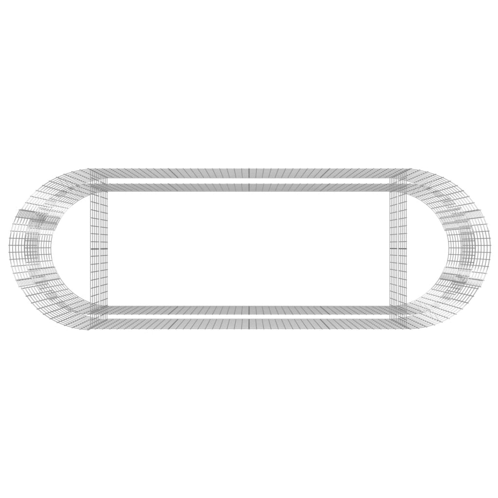 vidaXL Συρματοκιβώτιο-Γλάστρα Υπερυψωμένη 300x100x100 εκ Γαλβ. Ατσάλι